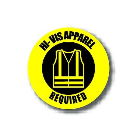 Ergomat 16in CIRCLE SIGNS - Hi-Vis Apparel Required DSV-SIGN 256 #0531 -UEN